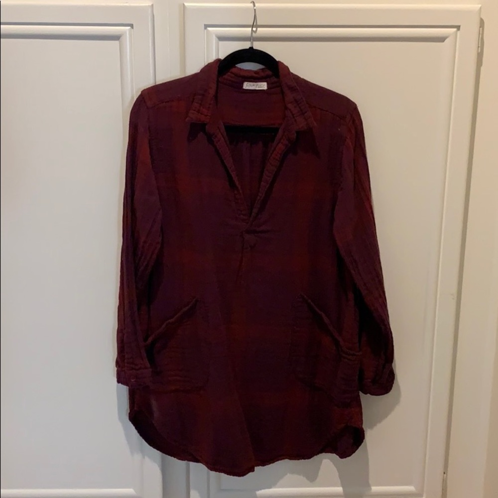 Free People plaid shirt dress!